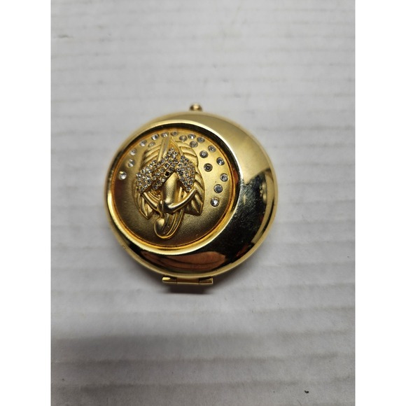Vintage Estee Lauder compact lucidity gold translucent pressed powder mirror - Picture 1 of 4